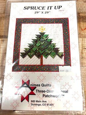Spruce It Up Christmas Quilt Pattern 29" X 29" Three-Dimensional Patchwork Desig